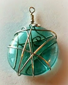Glass Gem necklace pendant craft