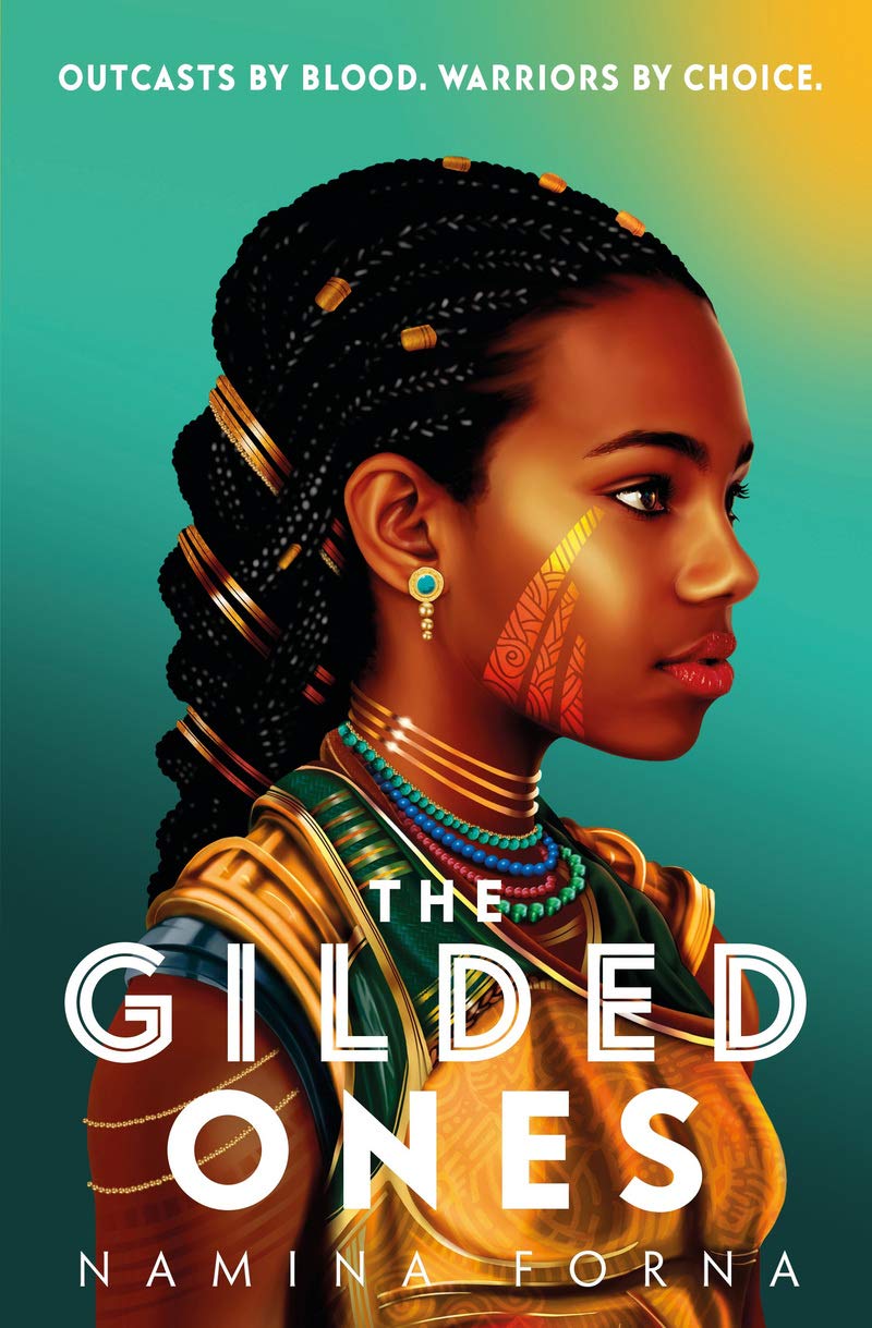 Black girl dressed with gold armor
