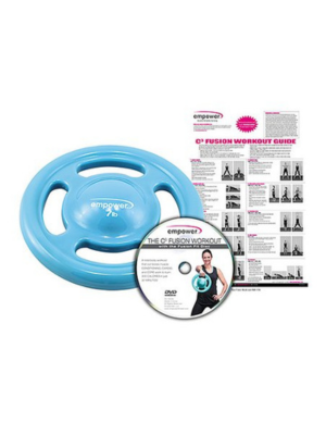 weighted disc, instructions and DVD