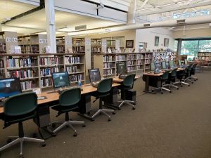 computers in the adult service area available for patron use