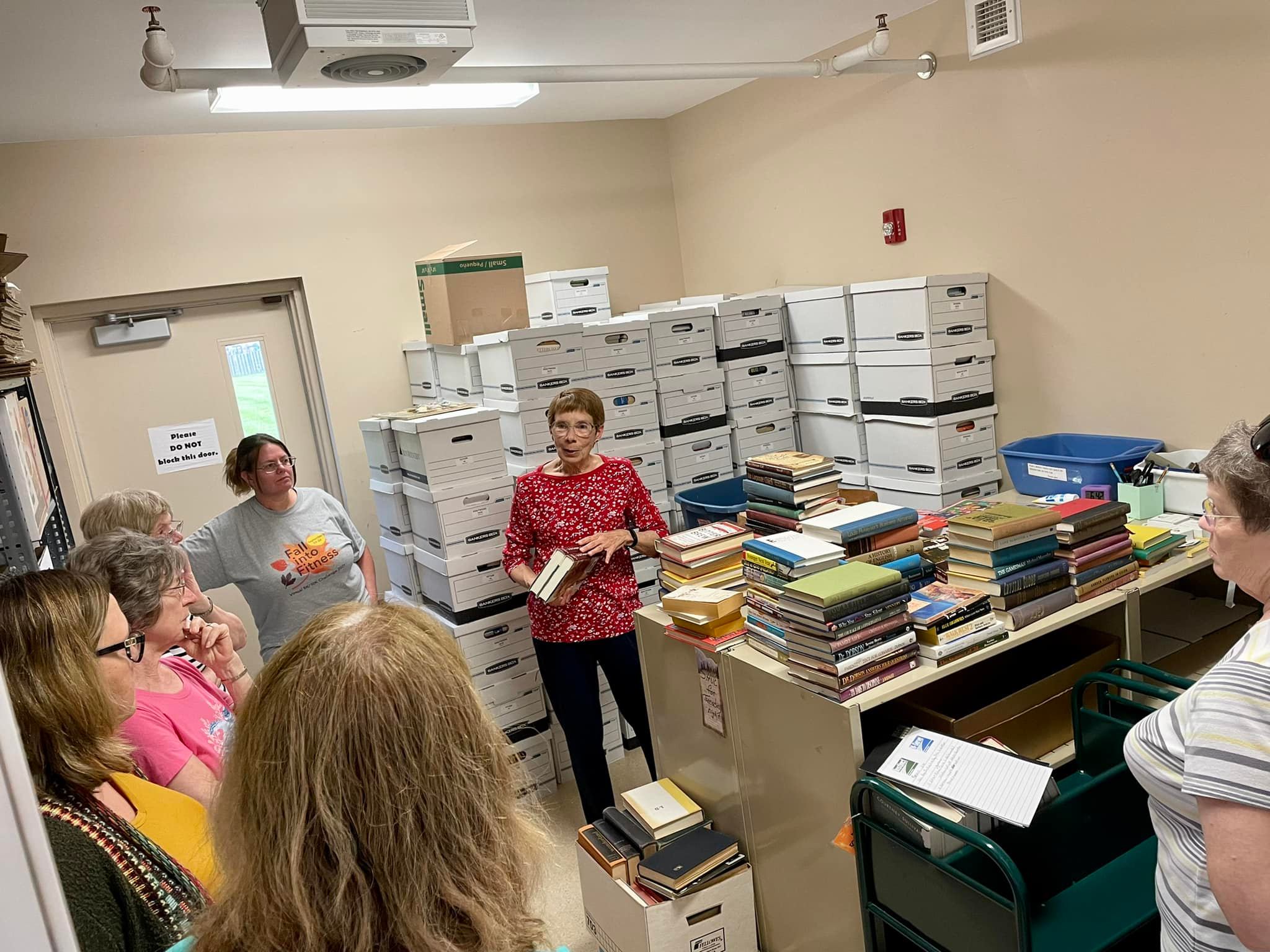 Friends of the Board talking with the Bookstore staff