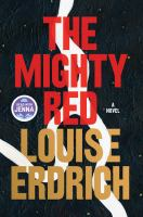 "The Mighty Red" in red letters on a black background. The background also has three white lines on it.
