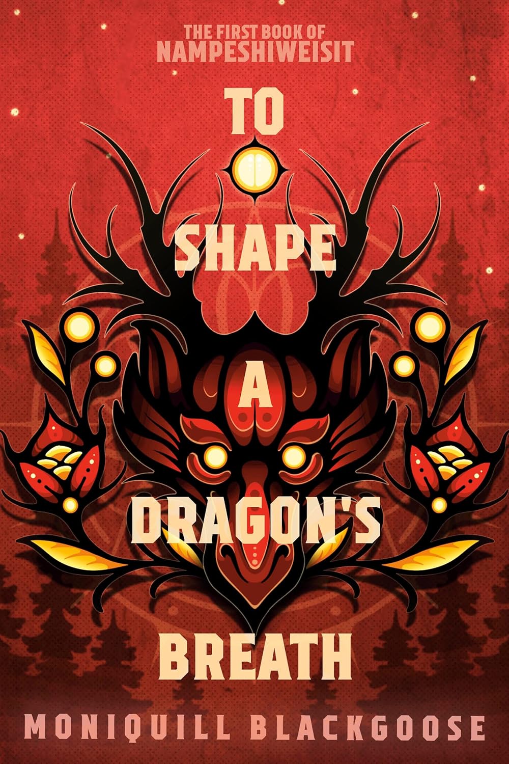 Cover shows the title over with the author's name below it, in front of a large dragon's head.