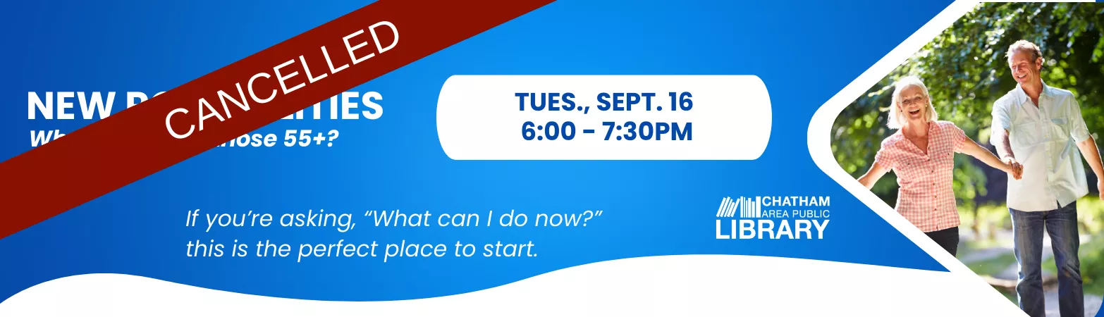 Cancelled New Possibilities program for 9/16